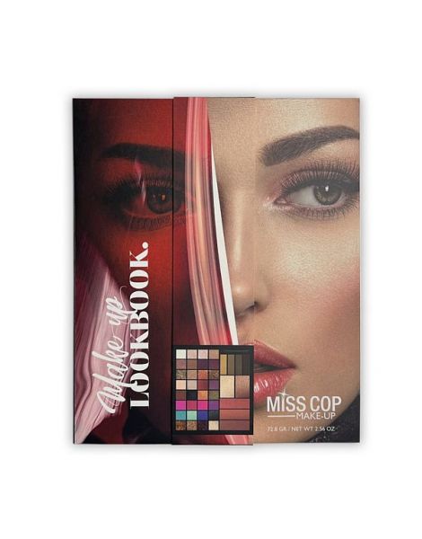 Miss Cop Paleta Machiaj Look Book (32 Farduri de Ochi + 4 Farduri Sprancene + Iluminatoare + 3 Farduri de Obraz) 78.2g