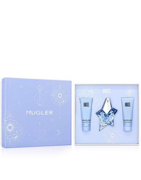 Mugler Angel Set (Apa de Parfum Reincarcabila 25ml + Lotiune de Corp + Gel de Dus)