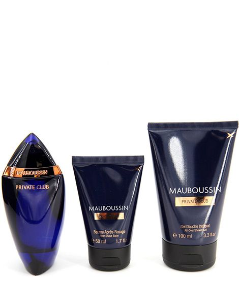 Mauboussin Private Club set cu apa de parfum pentru barbati 100ml + gel dus 100ml + after shave 50ml + Pouch