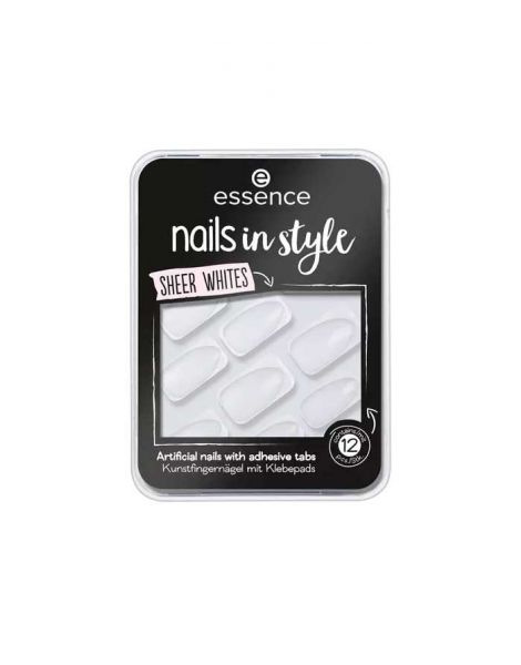 Essence Unghii False Nails In Style Sheer Whites 12buc 