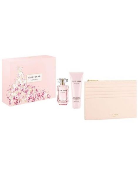 Elie Saab Le Parfum Rose Couture Set (Apa de Toaleta 50ml + Lotiune de Corp 75ml + Pouch)