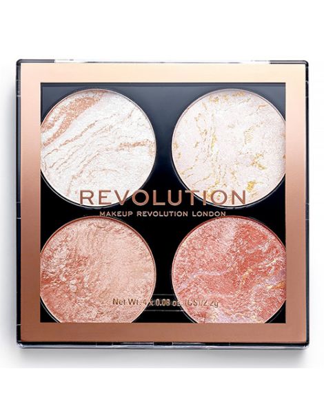 Makeup Revolution Highlighter Palette Cheek Kit Take A Breather Paleta Iluminatoare 8,8g