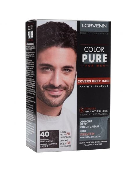 Lorvenn Color Pure Men Vopsea de Par 40 Dark Brown