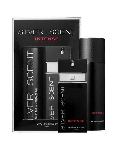 Jacques Bogart Silver Scent Intense Set (Apa de Toaleta 100ml + Deodorant Spray de Corp 200ml)