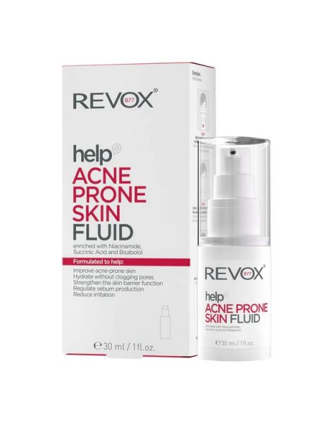 Revox Acne Prone Skin Fluid Crema Lejera de Fata pentru Acnee 30ml prezentare
