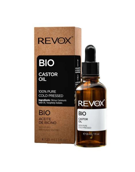 Revox Bio Castor Oil 100% Pure Cold Pressed Ulei de Ricin 30ml prezentare