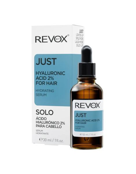 Revox Hair Just Hyaluronic Acid 2% For Hair Hydrating Serum Ser pentru Par Uscat 30ml prezentare