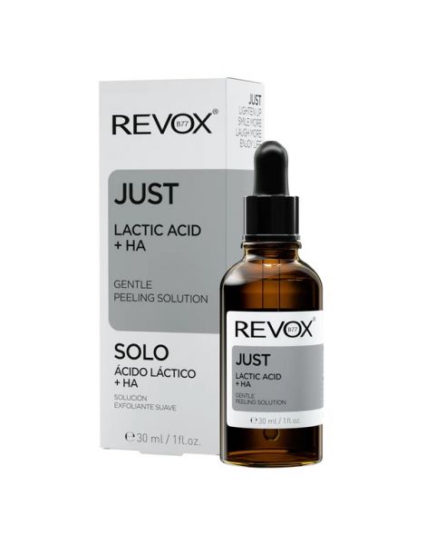 Revox Just Lactic Acid + HA Gentle Peeling Solution Ser Exfoliant 30ml prezentare