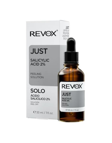 Revox Just Salicylic Acid 2% Peeling Solution Solutie Exfolianta 30ml prezentare
